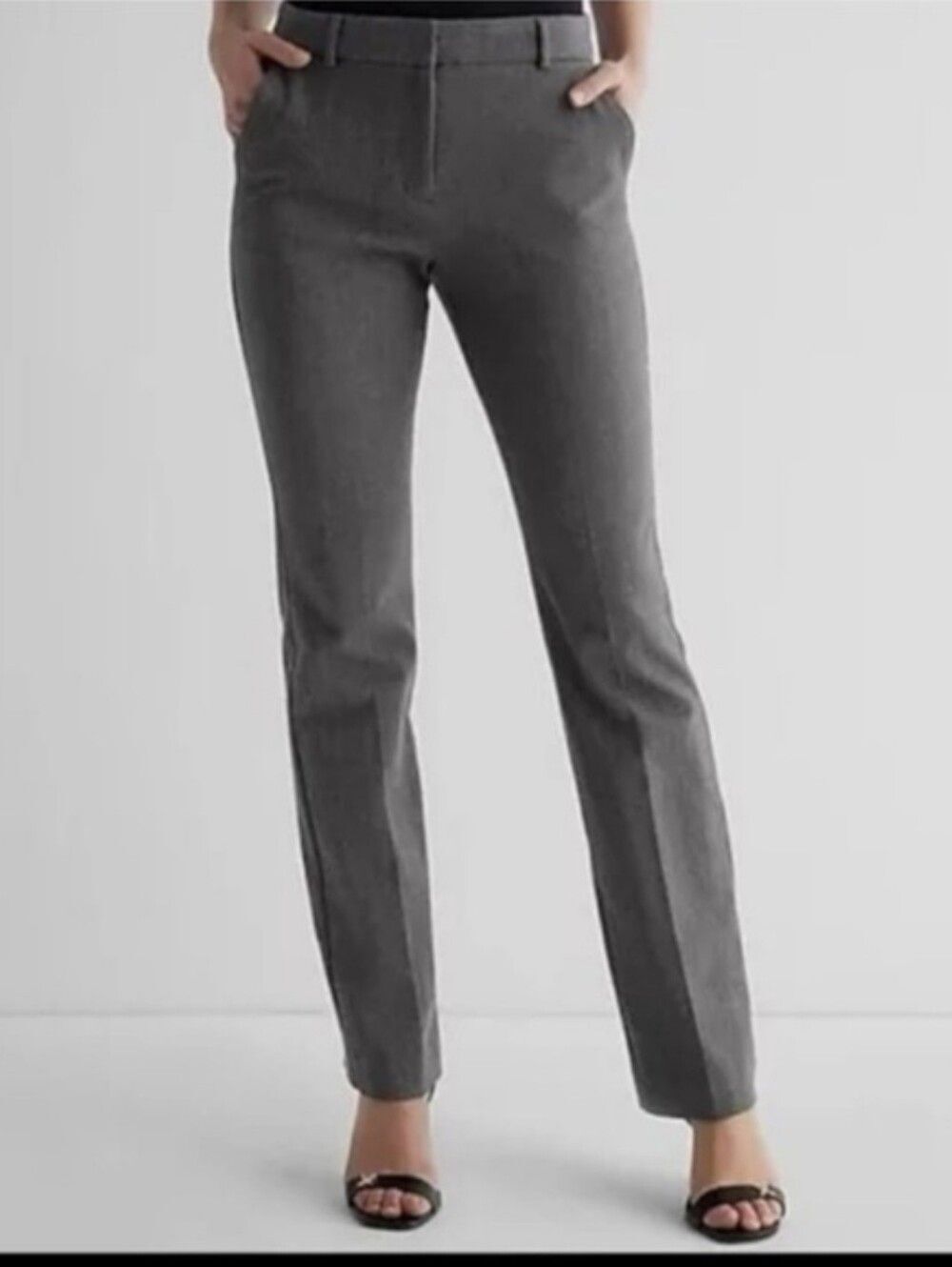 Express Factory Dark Charcoal Gray Columnist Dress Pants - Size 6